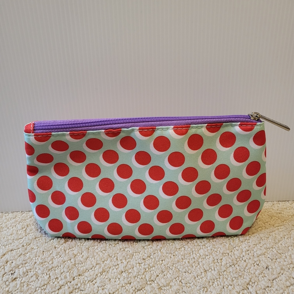 Clinique Makeup Bag Green, Red, and Purple